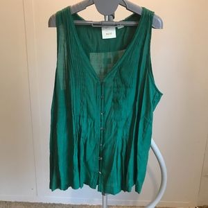 Anthropologie Maeve Saona Pintuck Tank